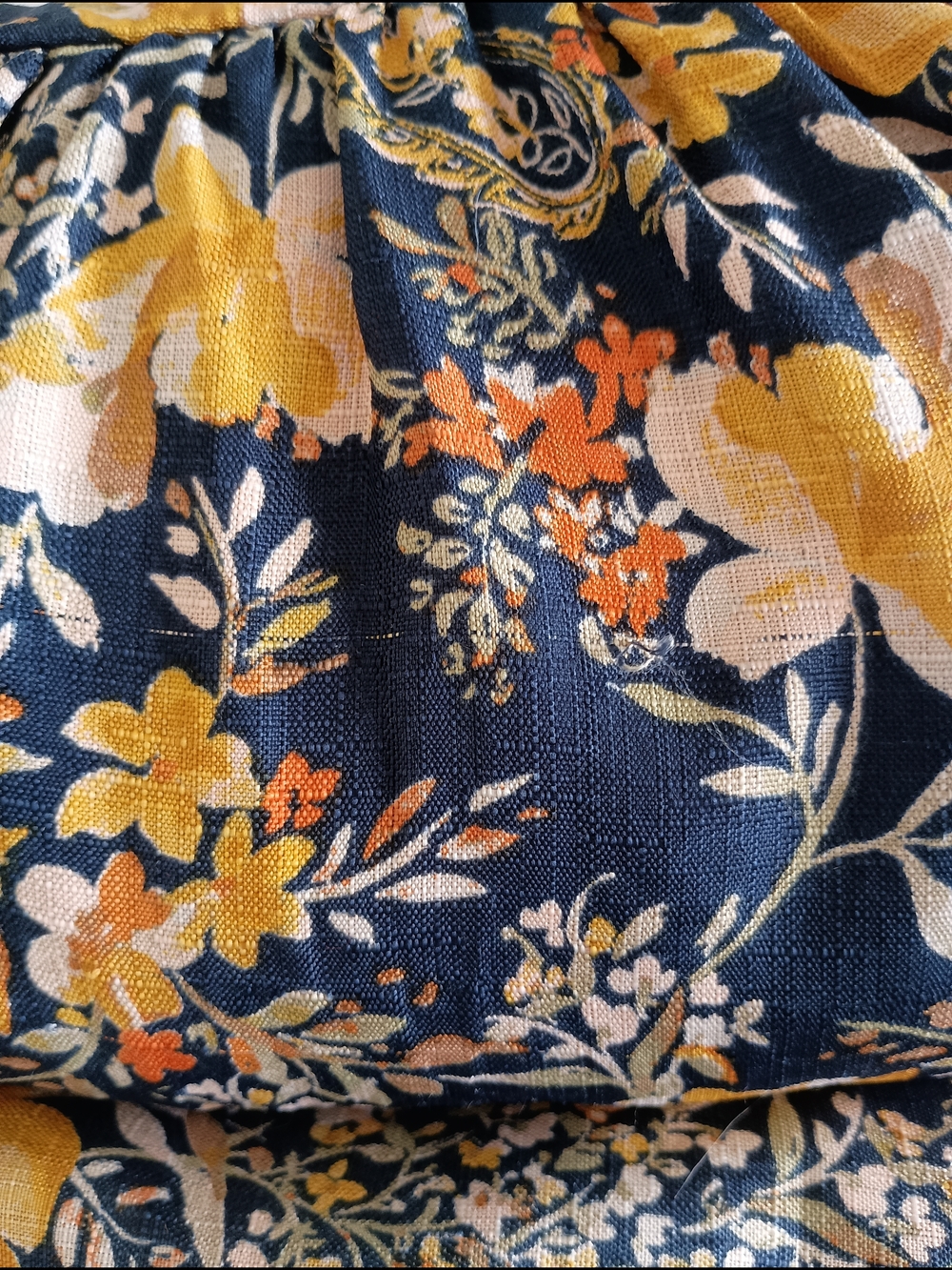 Floral Spaghetti-Strap Maxi Dress in Mustard and Black - Picture 12 of 13